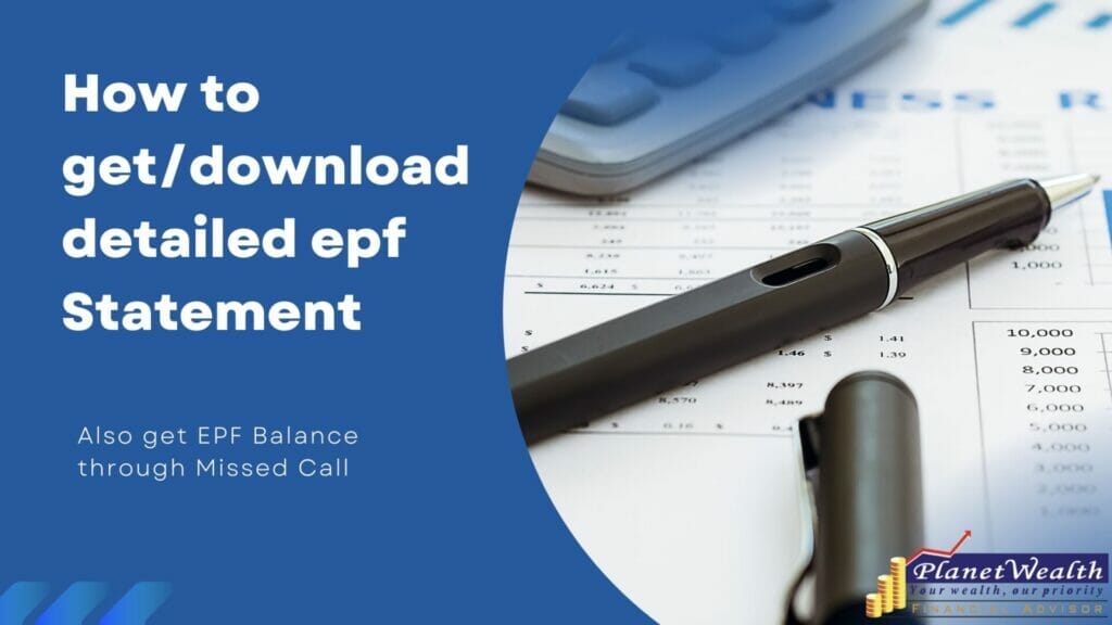 how to get/download detailed epf statement